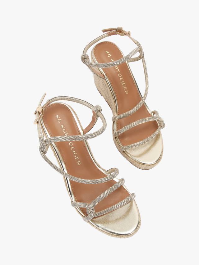 Эспадрильи Primrose на клиновидной подошве KG Kurt Geiger, Gold — фото 4
