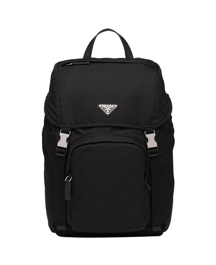 

Рюкзак из переработанного нейлона и кожи Saffiano Prada, черный