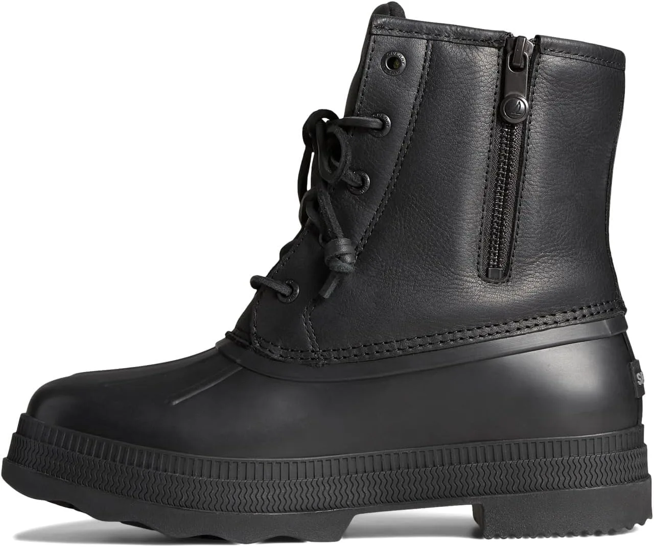 Мужские кожаные резиновые сапоги Sperry Saltwater 2.0, черный — фото 4