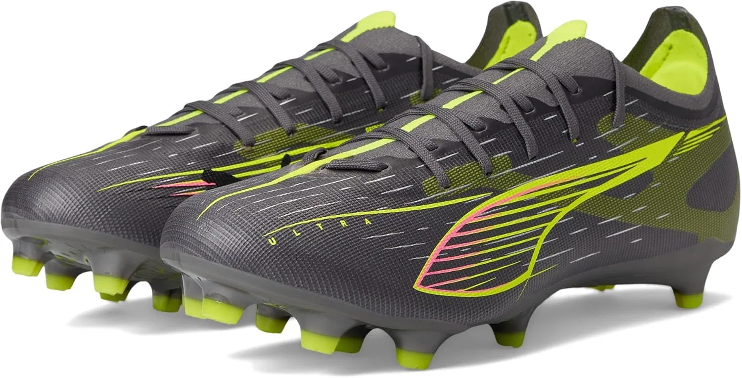 Мужские кроссовки PUMA Ultra 5 Match с искусственной подошвой, Matt Aged Silver Yellow Alert Puma Aged Silver