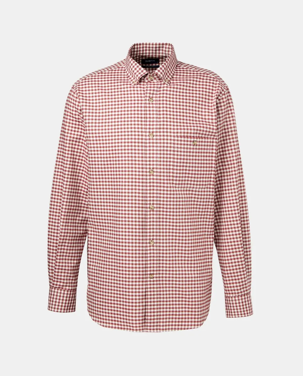 

Рубашка из ткани мл вишелла виши двухцветная, классический узор Dustin