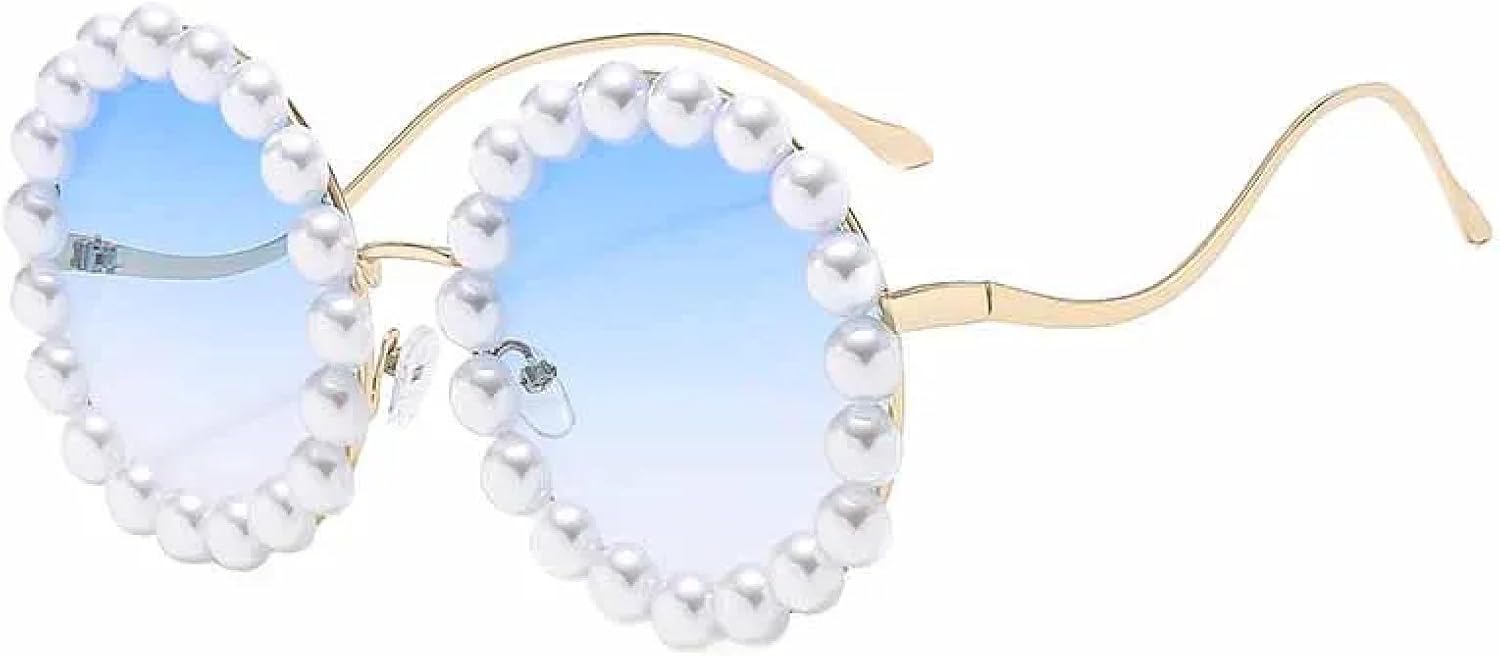 

Модные солнцезащитные очки класса люкс для мужчин и женщин, в металлической оправе, круглые, для активного отдыха и путешествий, с защитой от УФ-излучения UV400 TKKTLLT, Gold Blue