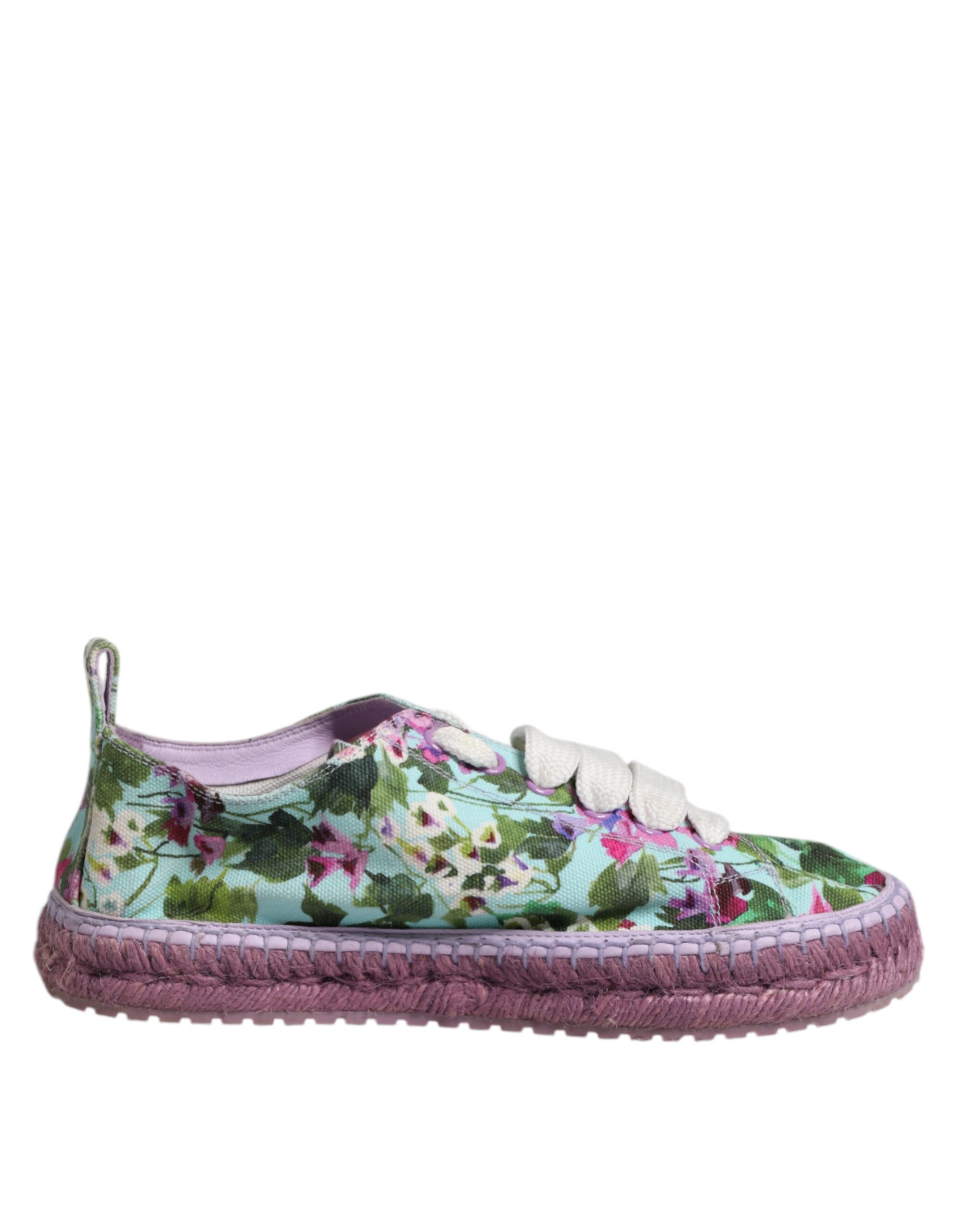 Разноцветные парусиновые эспадрильи, кроссовки Dolce & Gabbana, мультиколор