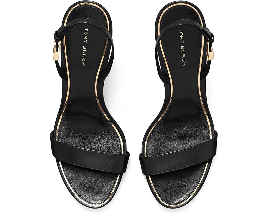 Туфли Tory Burch Double T Buckle Heel Sandals 85 mm, цвет Perfect Black — фото 2