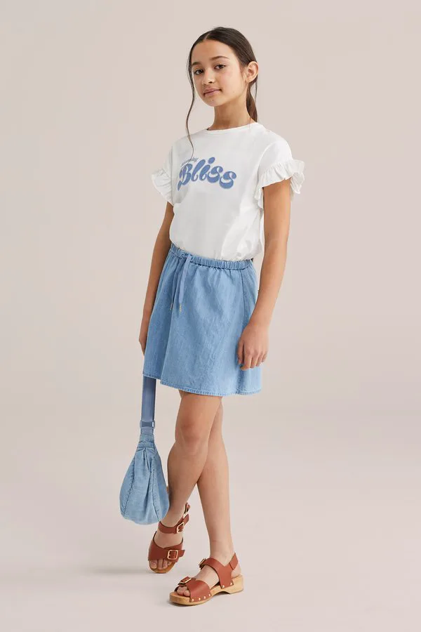 Футболка с принтом We Fashion, Blue