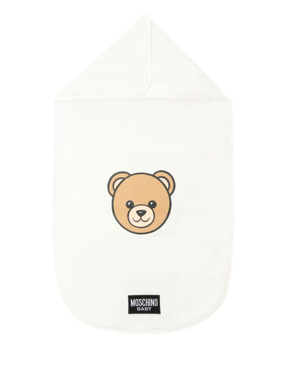 Спальный конверт с принтом Teddy Bear Moschino Kids, белый