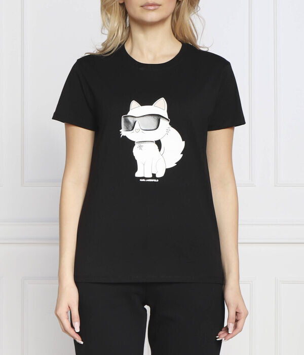 

Футболка Ikonik 2.0 Choupette Regular Fit Karl Lagerfeld, черный