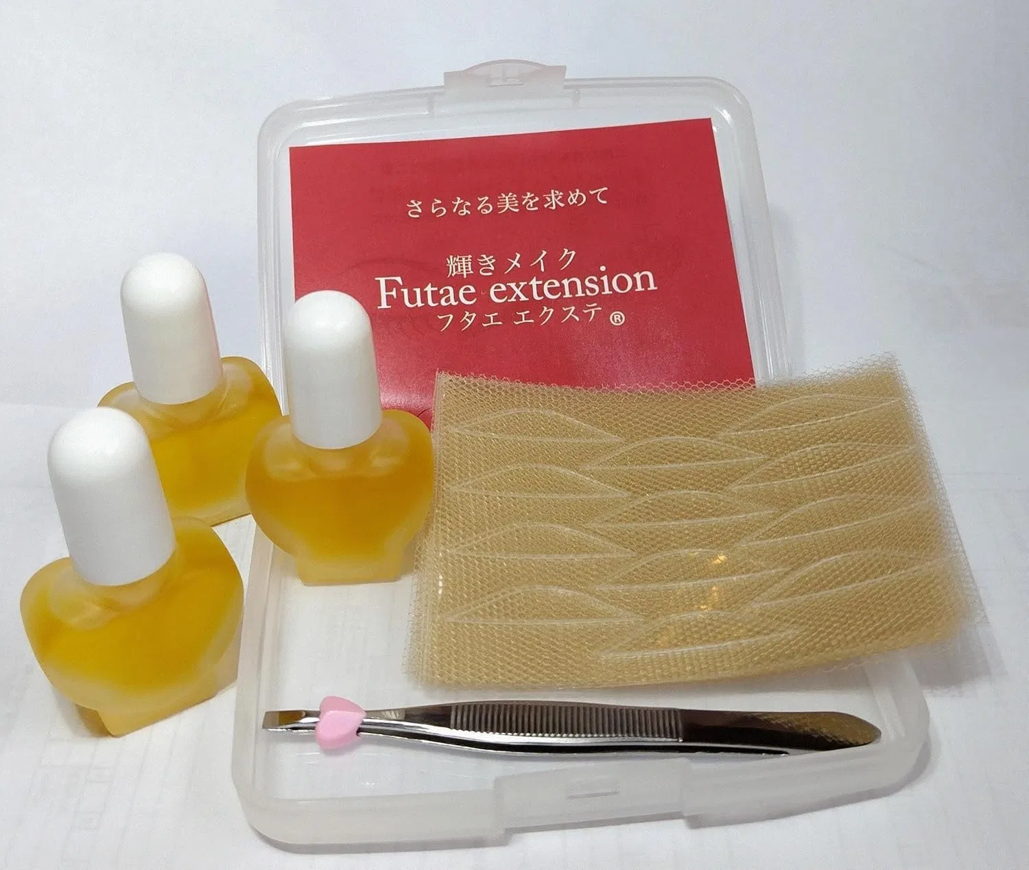 Средство по уходу за ногтями Phthalate Extensions Hikari Make Futae Extensions 15 листов, 3 клея, 1 пинцет
