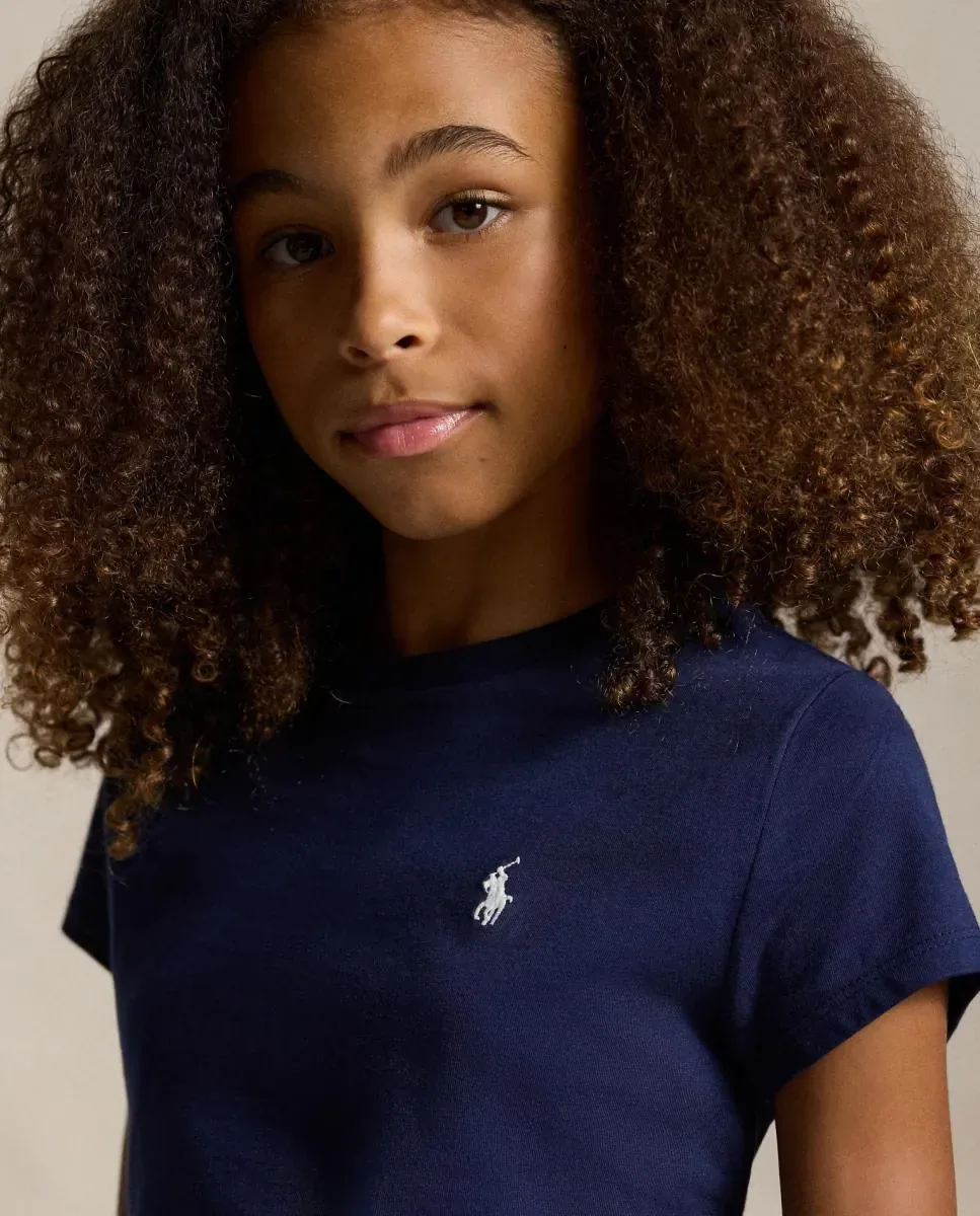 Детская футболка из хлопкового трикотажа Polo Ralph Lauren, темно-синий — фото 3