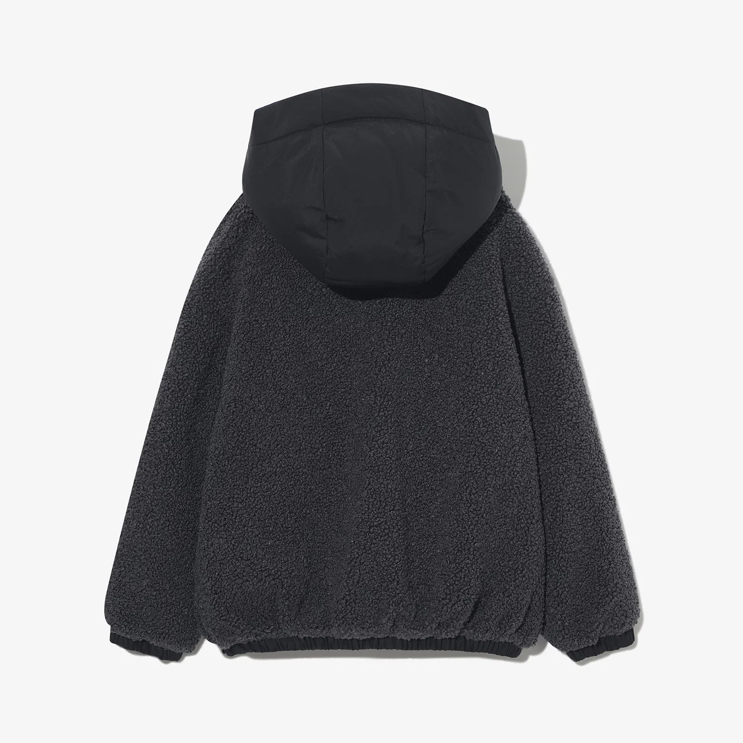 Детская флисовая куртка с капюшоном серого цвета от Fila Kids — фото 3