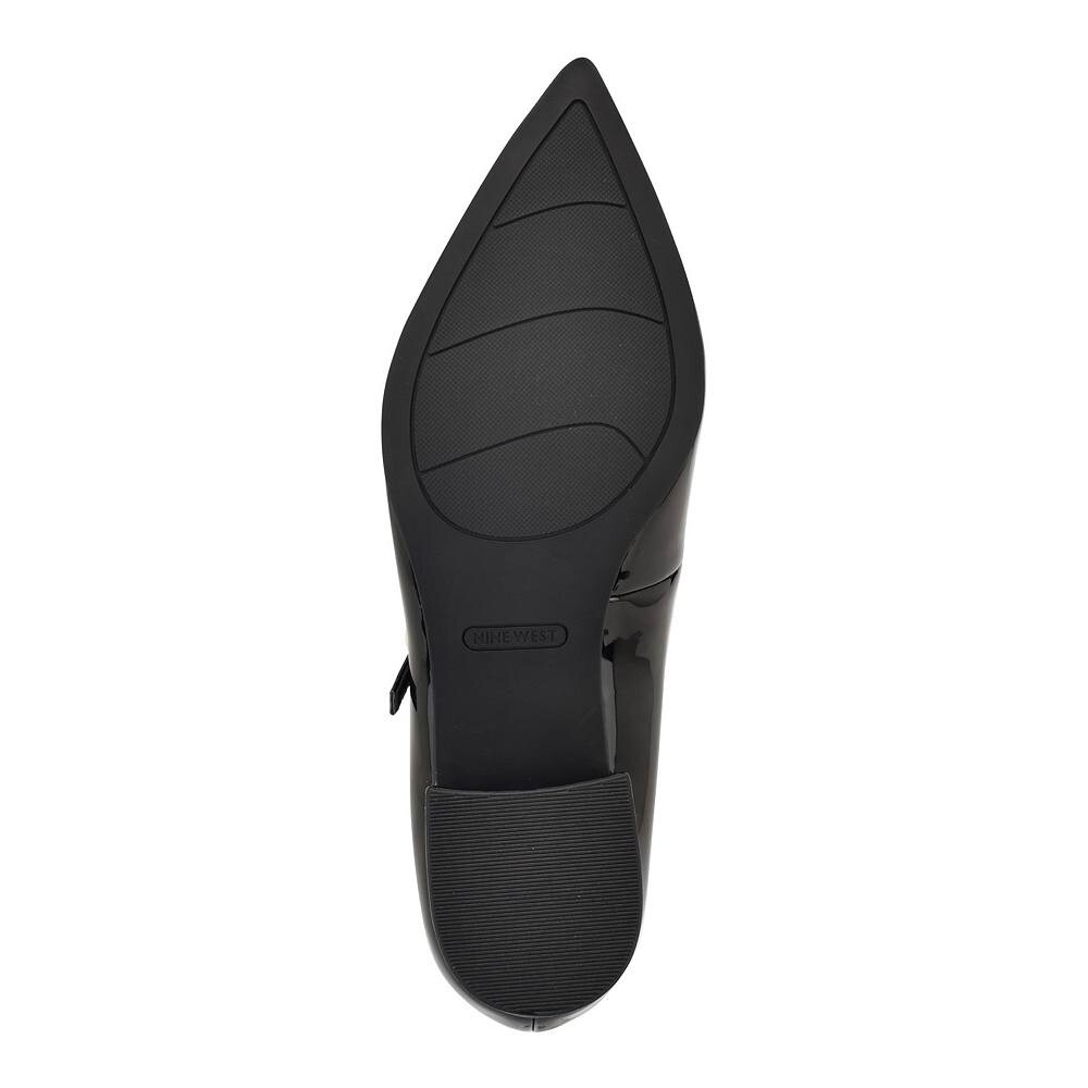 Женские туфли-лодочки Nine West Pins на блочном каблуке с острым носком, черный — фото 3