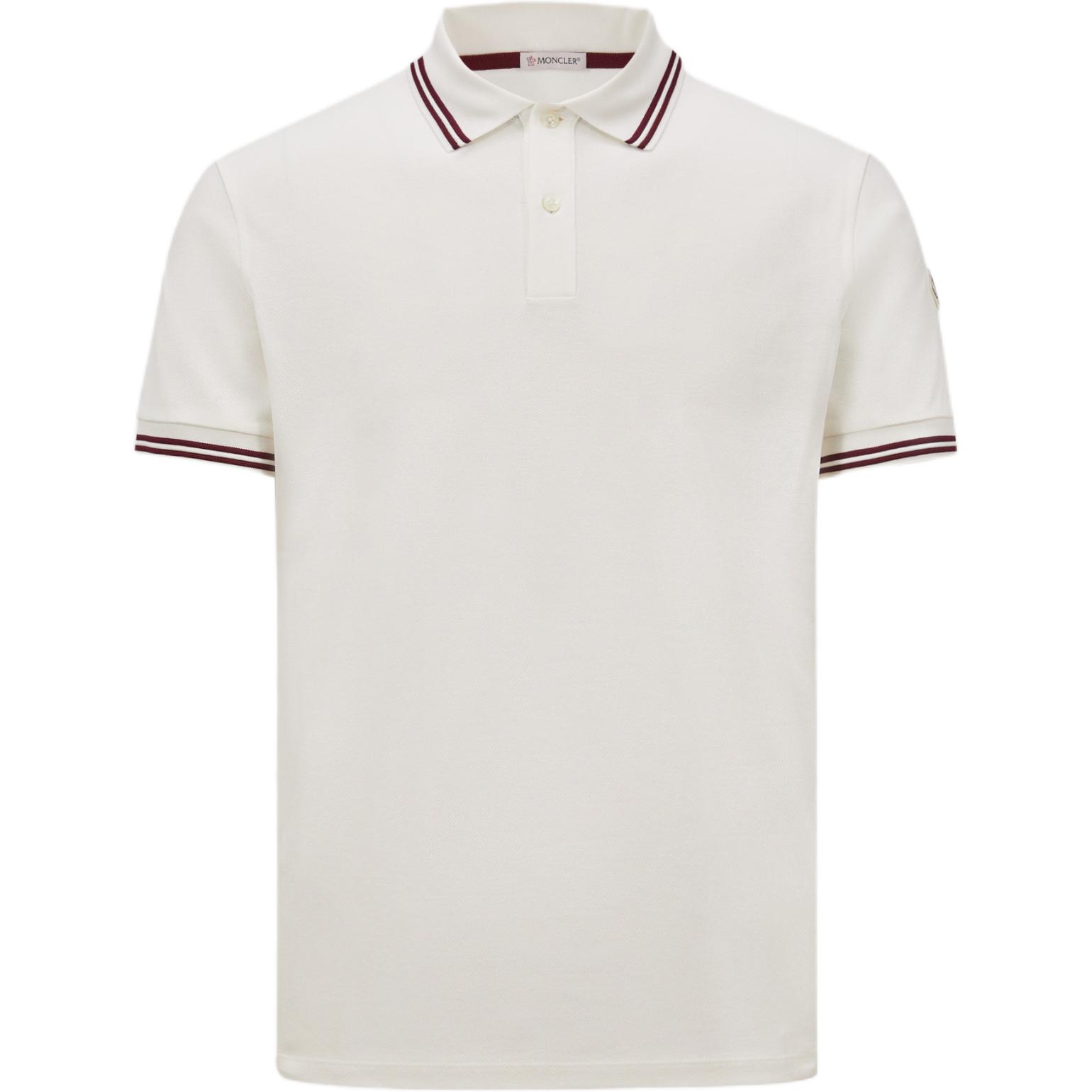 

Поло с коротким рукавом и нашивкой с логотипом Moncler, белый