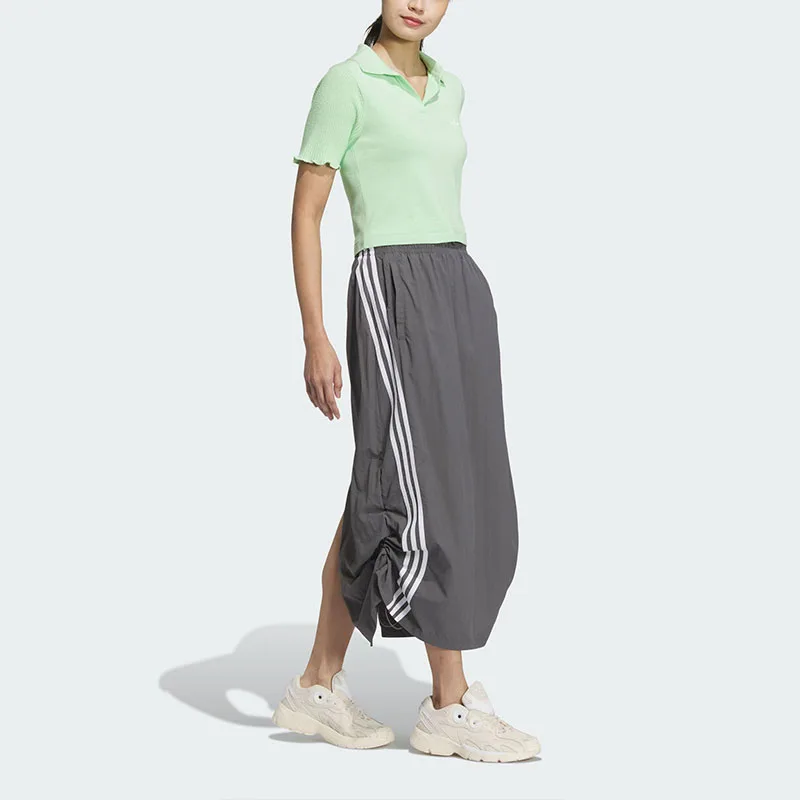 Adidas Вязаная поло для женщин светло-зеленого цвета — фото 4