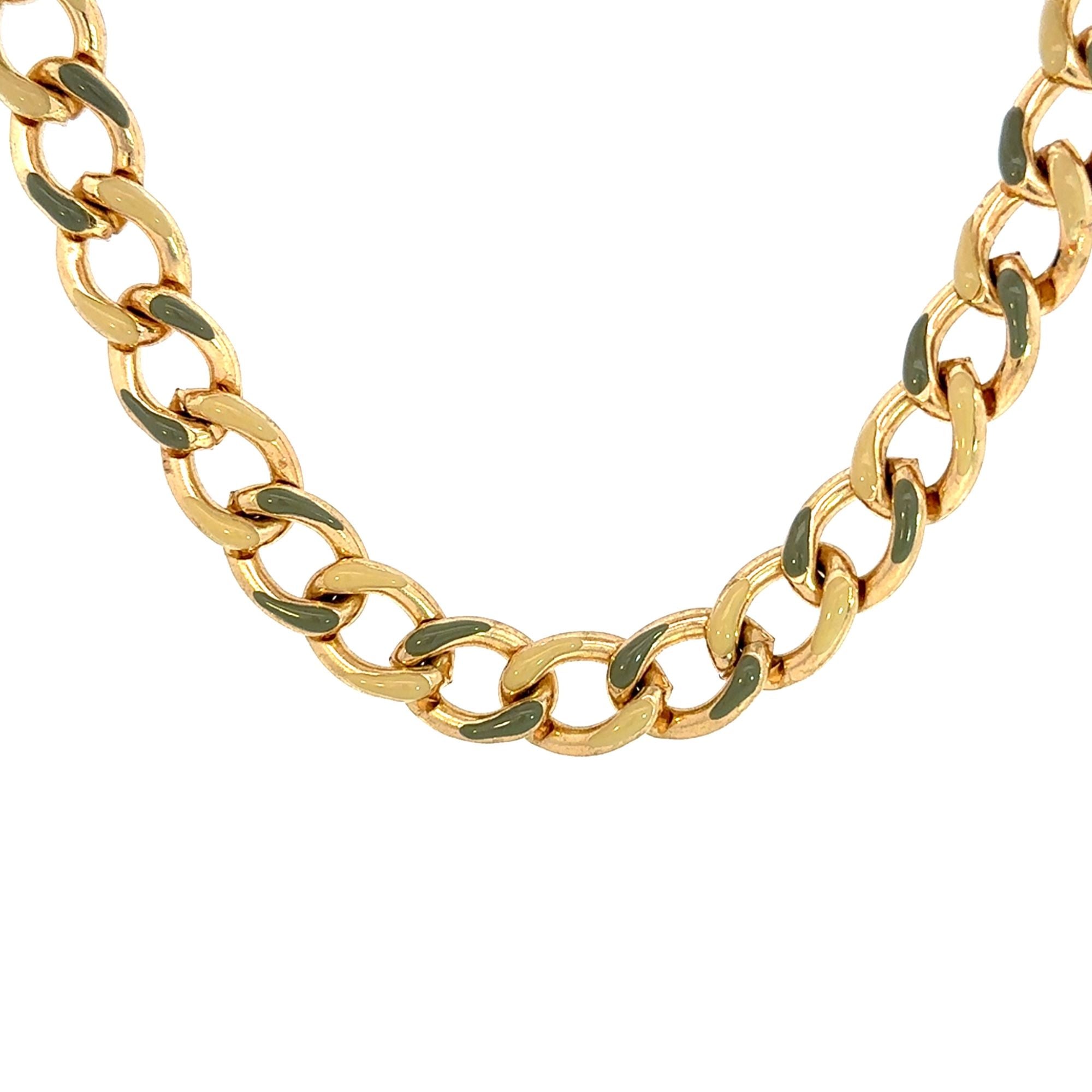 

Ожерелье из желтого золота 14 карат с латунной эмалью Savvy Cie Jewels, Grey-Ivory