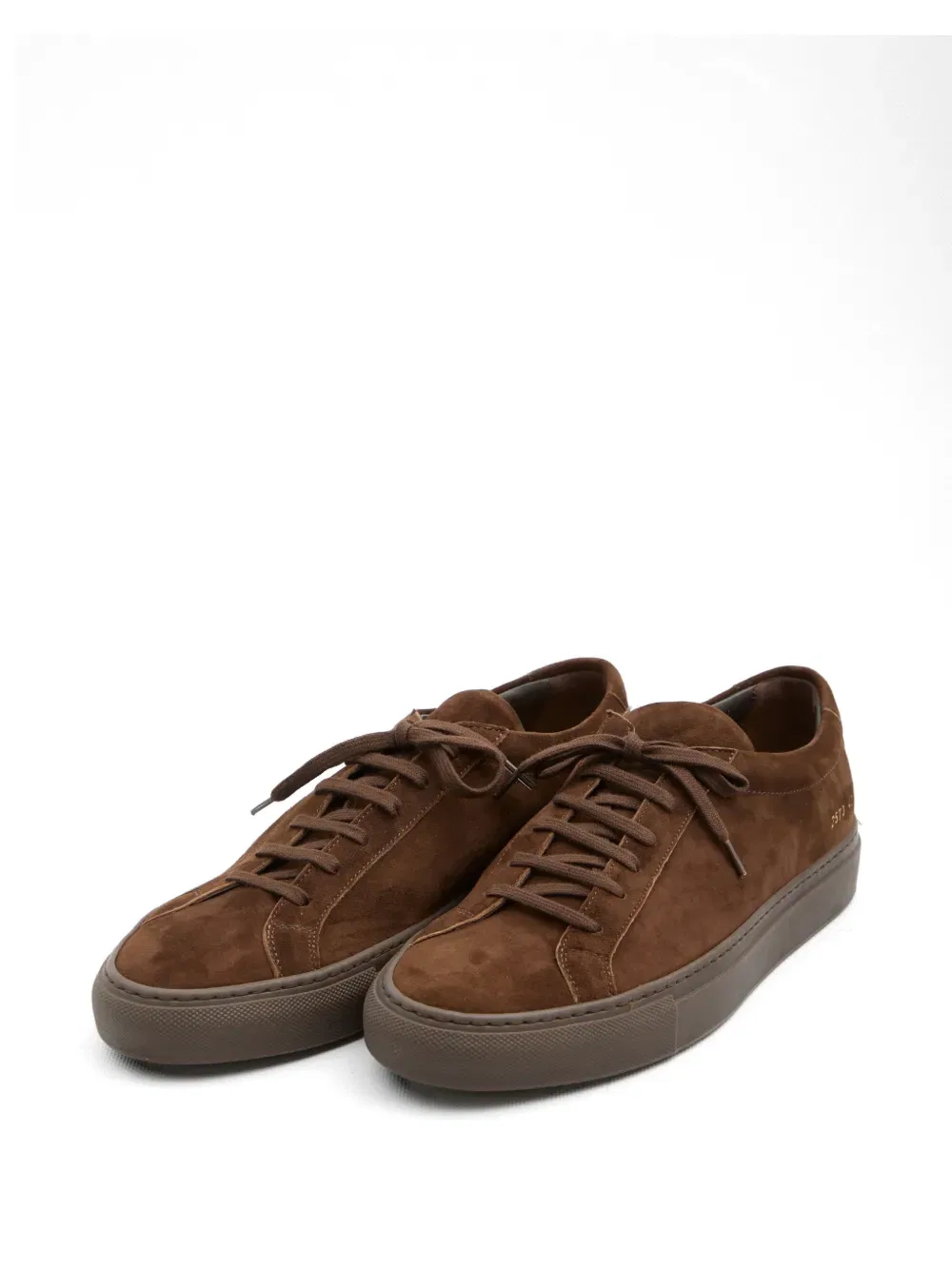 Замшевые кроссовки Achilles на шнуровке Common Projects, коричневый — фото 2