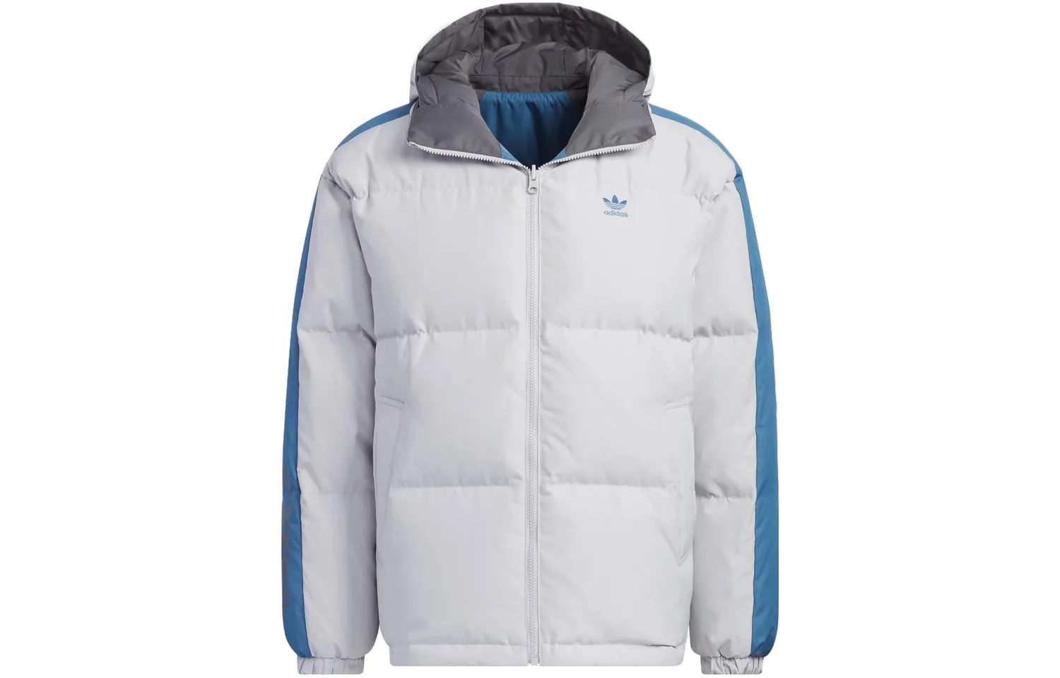 Adidas Originals Пуховик мужской измененный синий/белый — фото 2