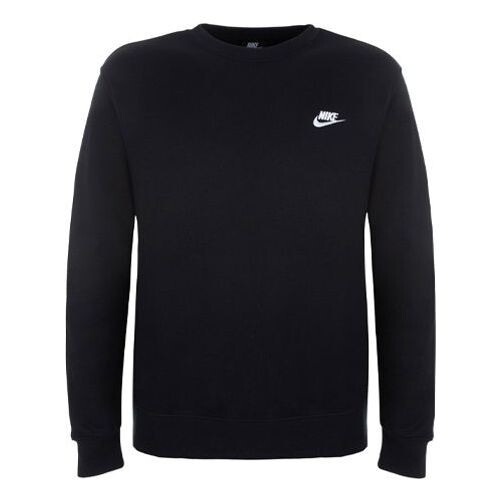 

Толстовка Men's Nike Sportswear Club Crew FT Casual Sports Round Neck Pullover Long Sleeves Black, черный