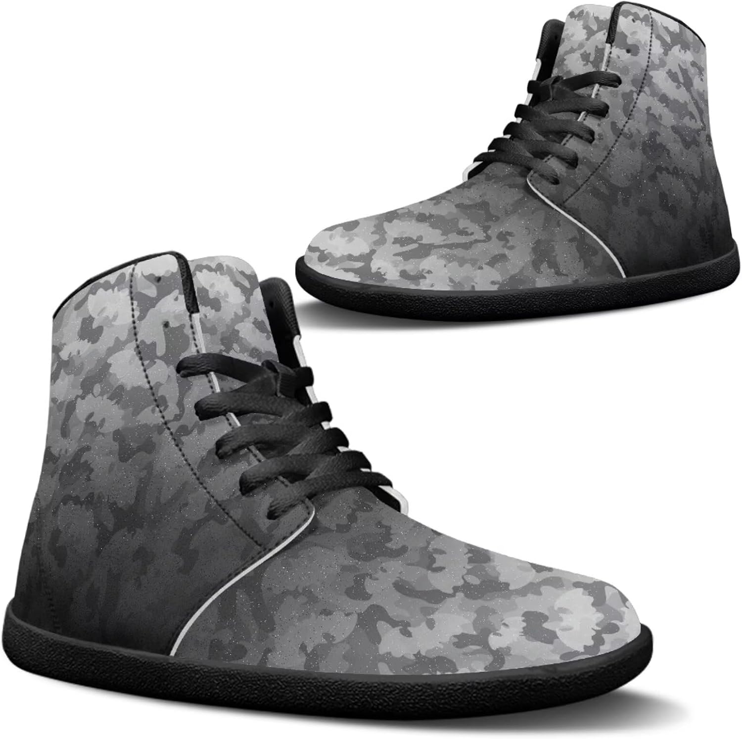 

Мужские высокие кроссовки Jeiento с камуфляжным принтом, широкий размер, босоножки, повседневная обувь для прогулок, серый