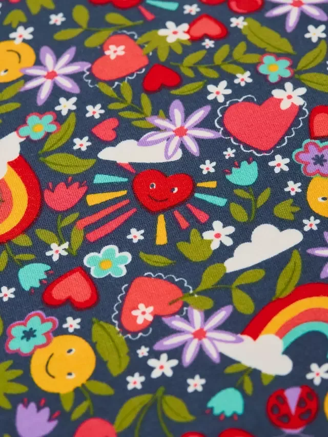 Детская хлопковая футболка Bryher из эластичного хлопка, Happy Days Frugi — фото 3