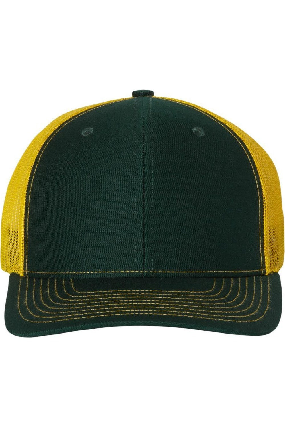 

Регулируемая бейсболка дальнобойщика Richardson Snapback, темно-зеленый/желтый