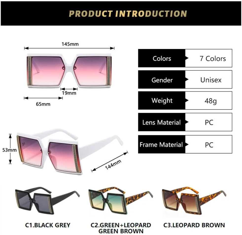 

Модные роскошные солнцезащитные очки для женщин, винтажные, большие, в крупной оправе, черные, с защитой от УФ-излучения UV400, зеленые, один размер LVTFCO, Green