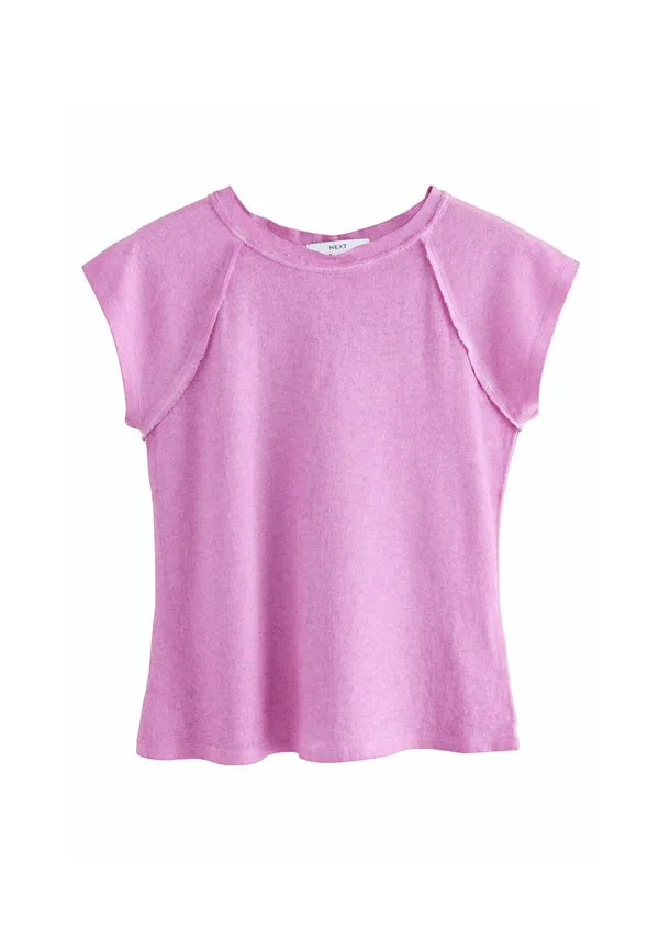 

Футболка прямого кроя с открытыми швами, коротким рукавом, круглым вырезом и принтом. Next, Pink, Розовый, Футболка прямого кроя с открытыми швами, коротким рукавом, круглым вырезом и принтом. Next, Pink