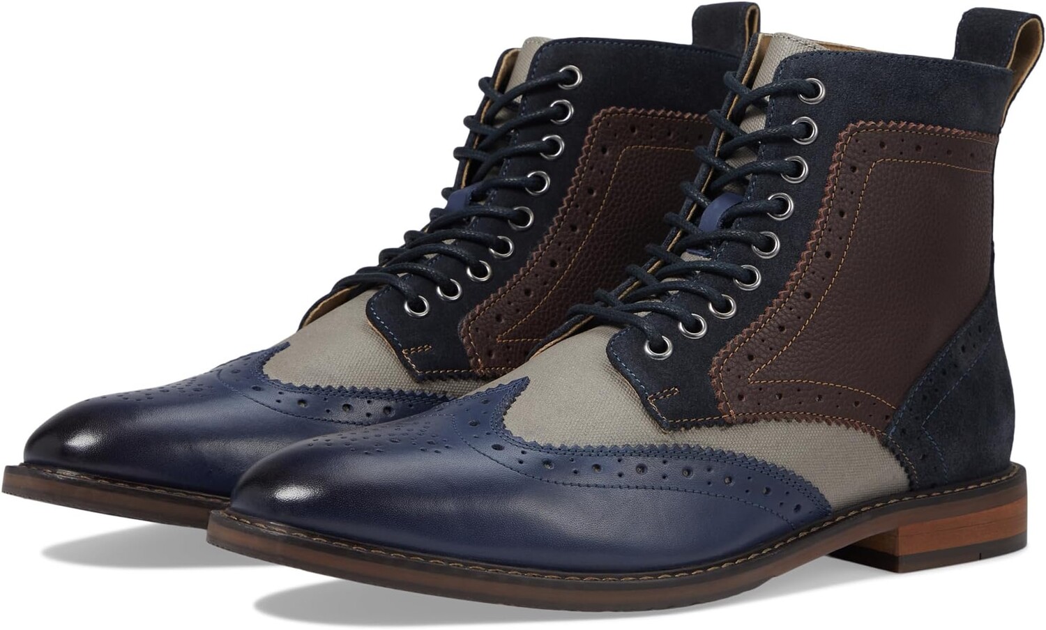 

Ботинки Stacy Adams Finnegan Wing Tip Boot, цвет Navy Multi