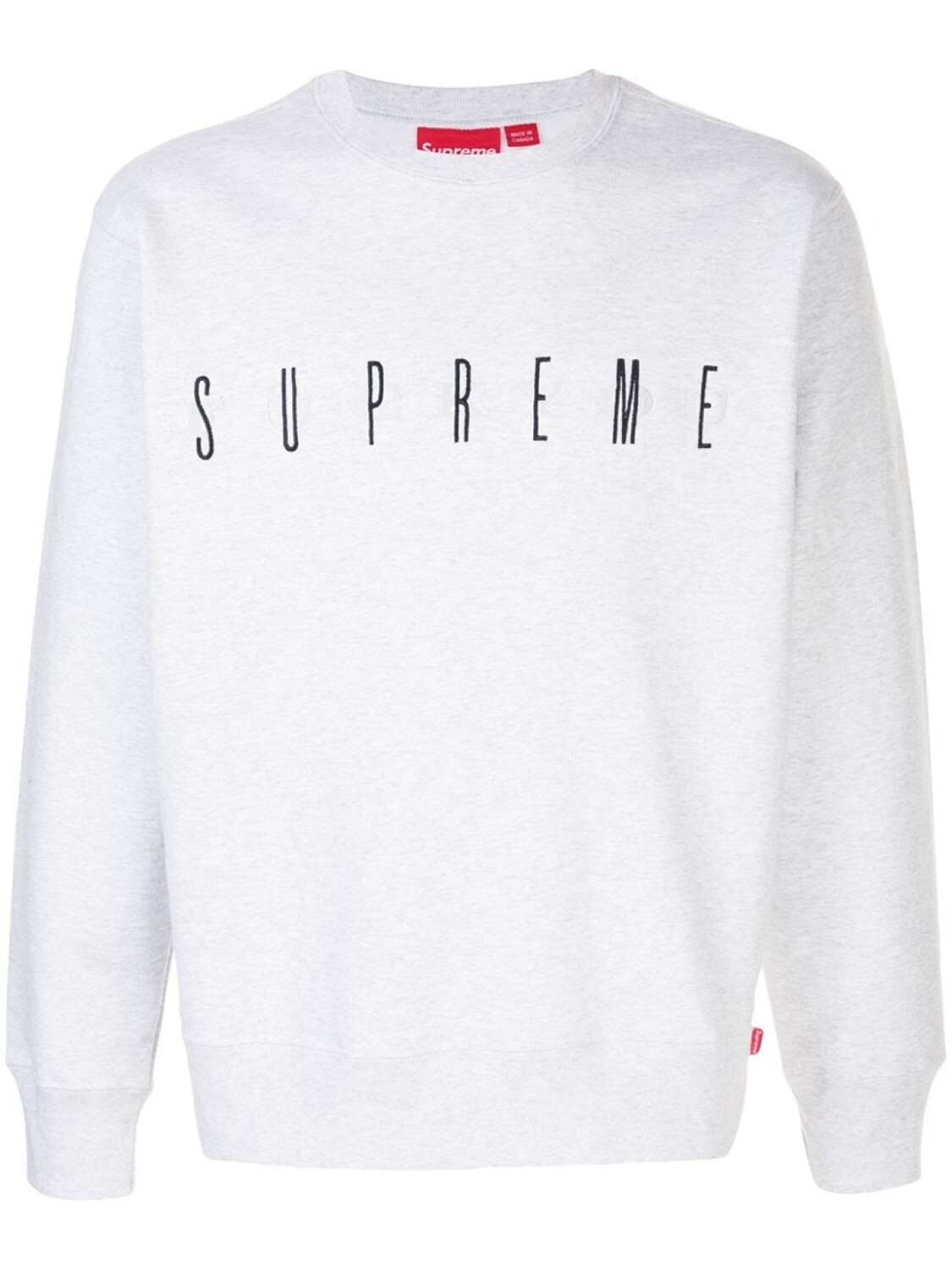 

Толстовка с вышитым логотипом Supreme, серый