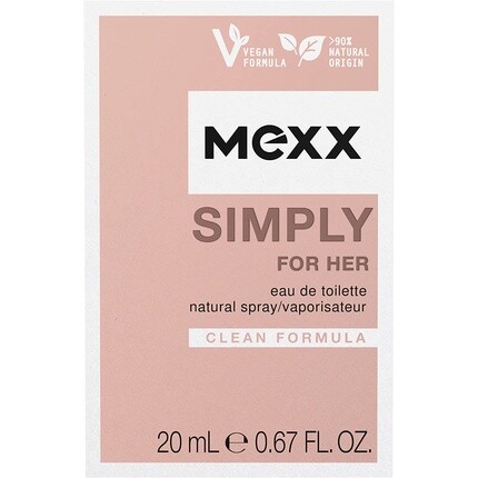 

Туалетная вода Simply For Her Fresh Floral Elegant Women Natural Vegan Formula 20 мл, Mexx