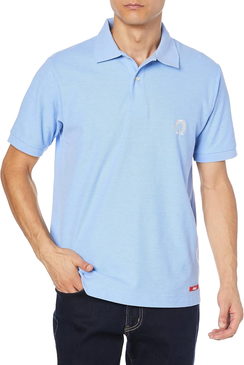 

Поло-рубашка Indian Dry Pique, в форме подковы, синий