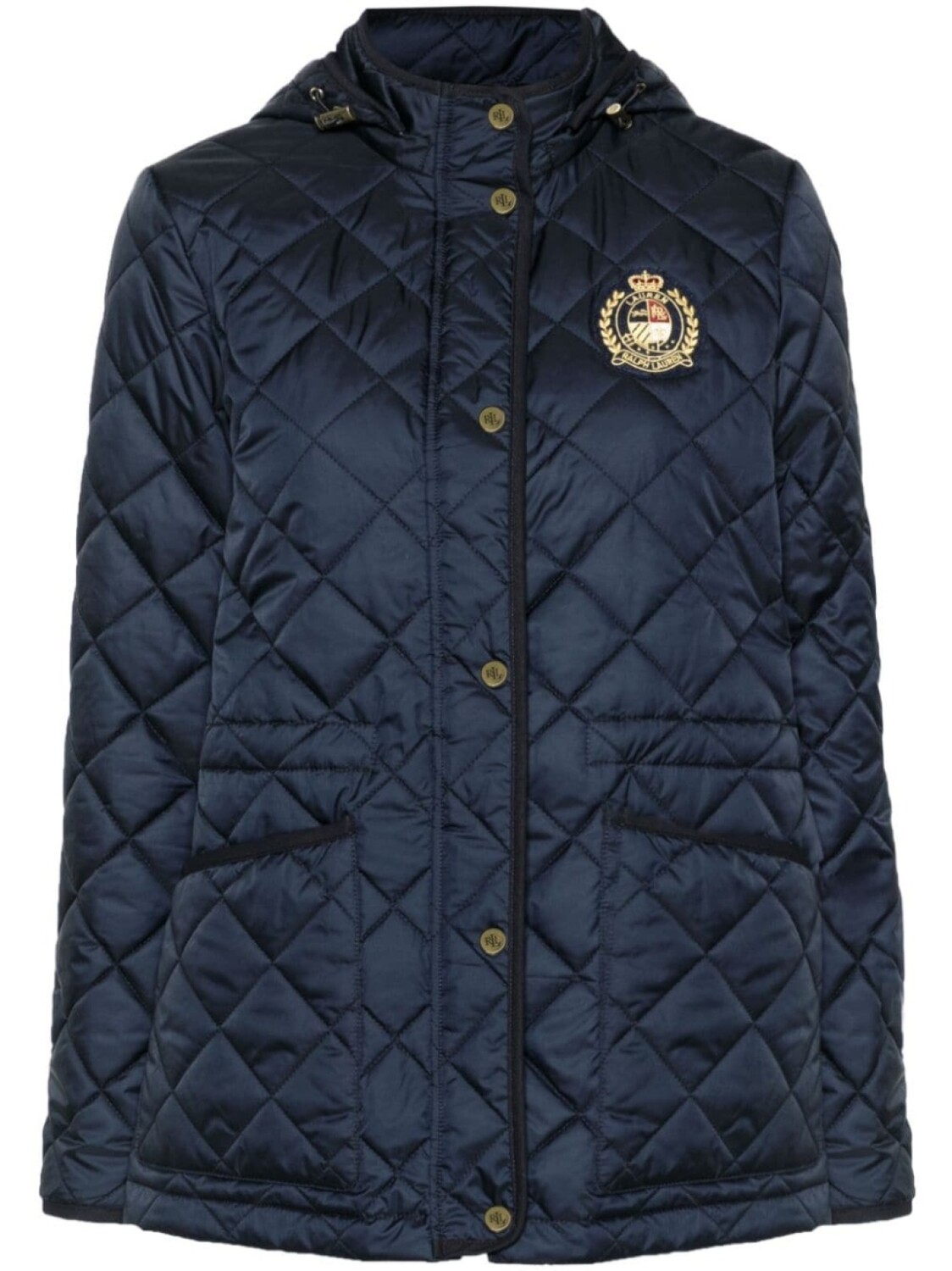 

Lauren Ralph Lauren стеганая куртка с нашивкой-логотипом, синий