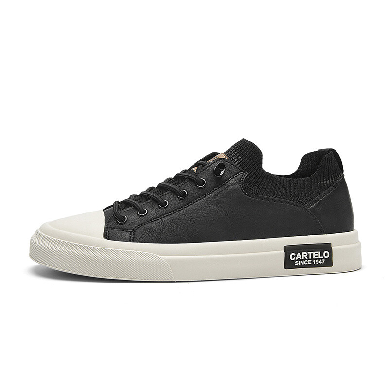 

Кроссовки CARTELO Skateboard Shoes Men Low-Top, Черный, Кроссовки CARTELO Skateboard Shoes Men Low-Top