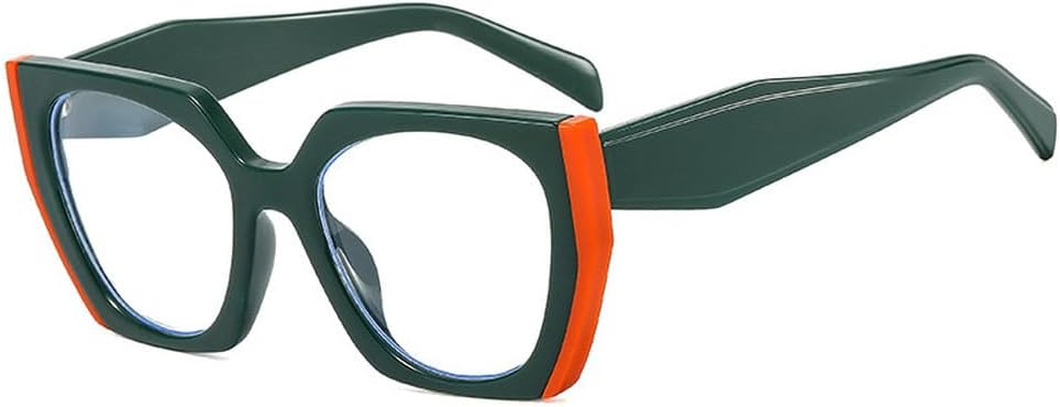 

Популярные модные солнцезащитные очки «кошачий глаз» в форме многоугольника для женщин, винтажные, с прозрачным градиентом, защита от УФ-излучения UV400, двухцветные солнцезащитные очки для мужчин WNCKSQ, Green Orange Clear