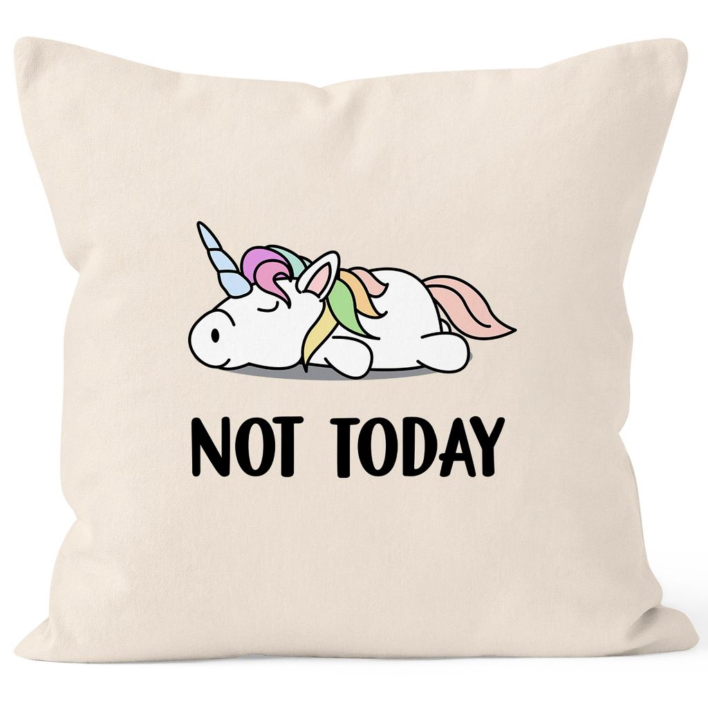 

Чехол на подушку Not Today, чехол на подушку Chilling Lazy MoonWorks Unicorn, натуральный, унисейз