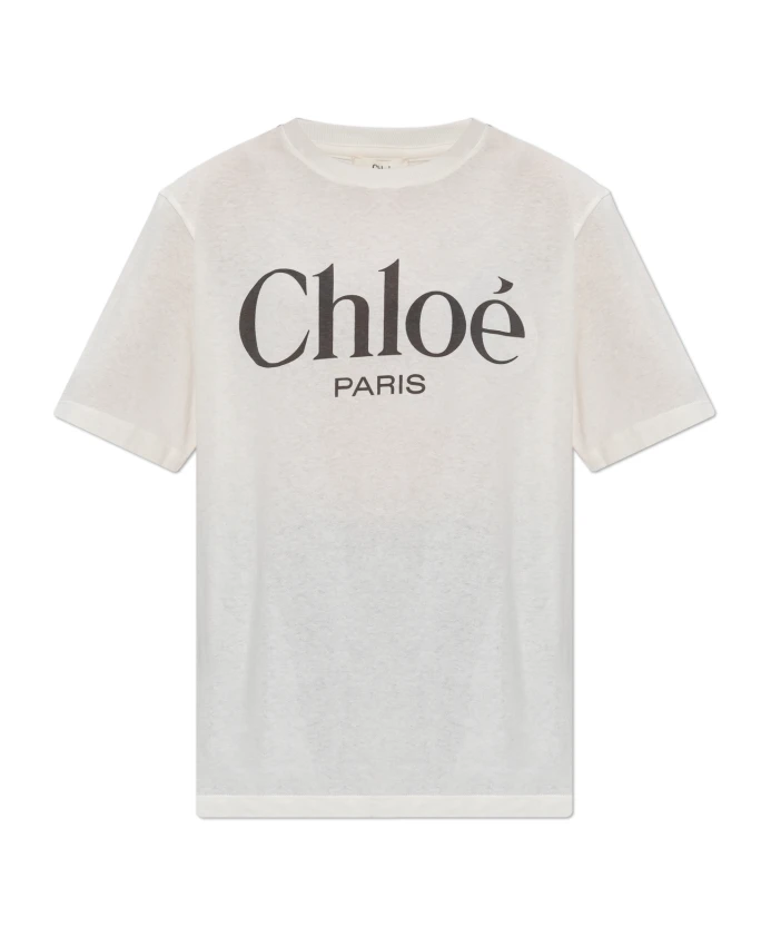 

Футболка с принтом Chloé, бежевый