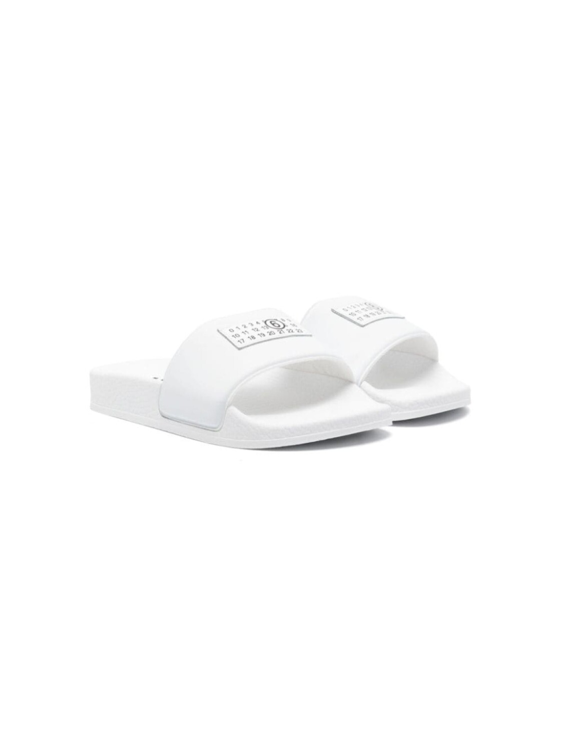 

MM6 Maison Margiela Kids шлепанцы с логотипом, белый