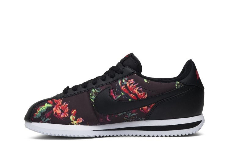 Кроссовки Nike Cortez Basic 'Floral Pack', черный — фото 3