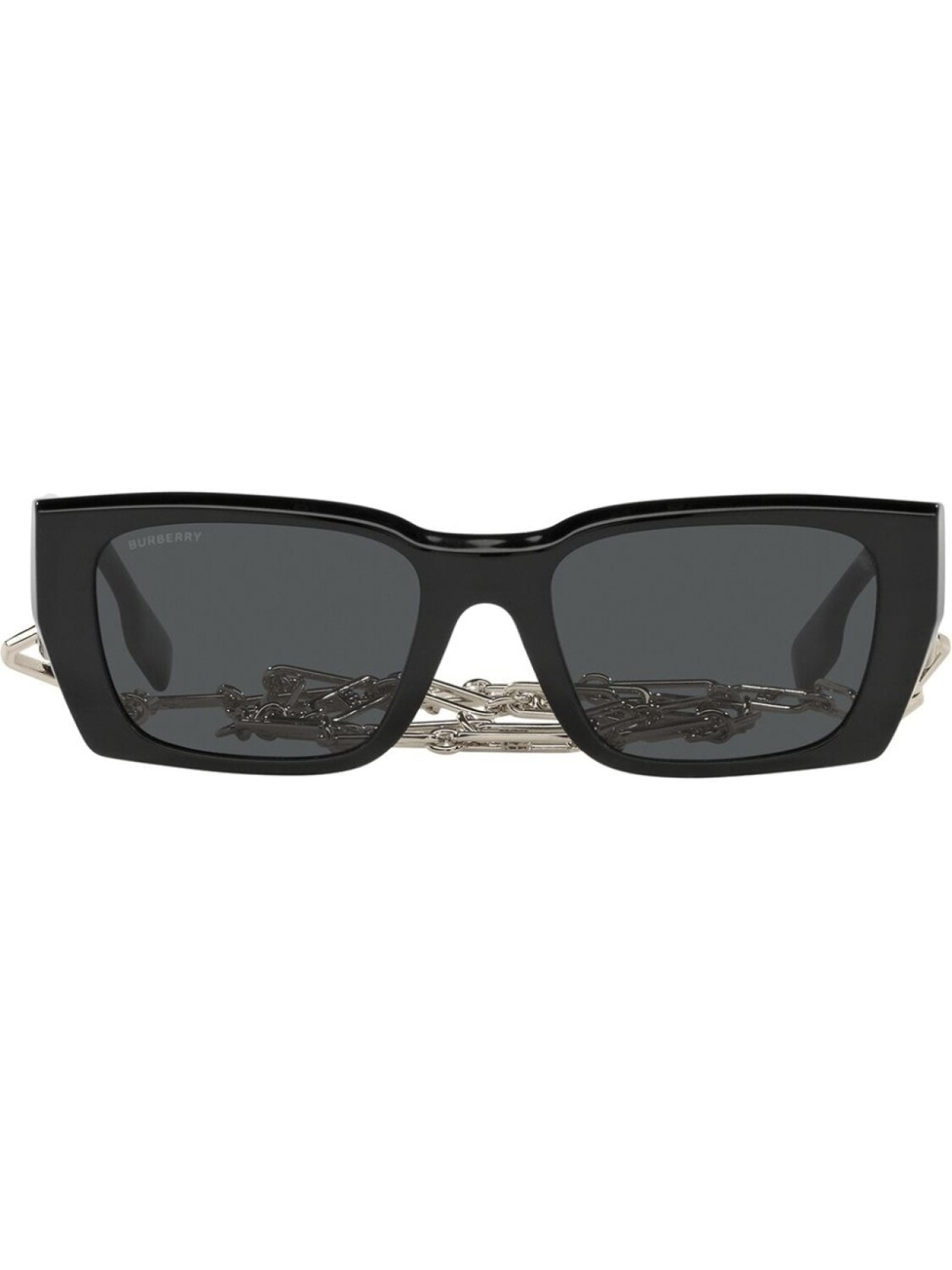 

Burberry Eyewear солнцезащитные очки Poppy в прямоугольной оправе, черный