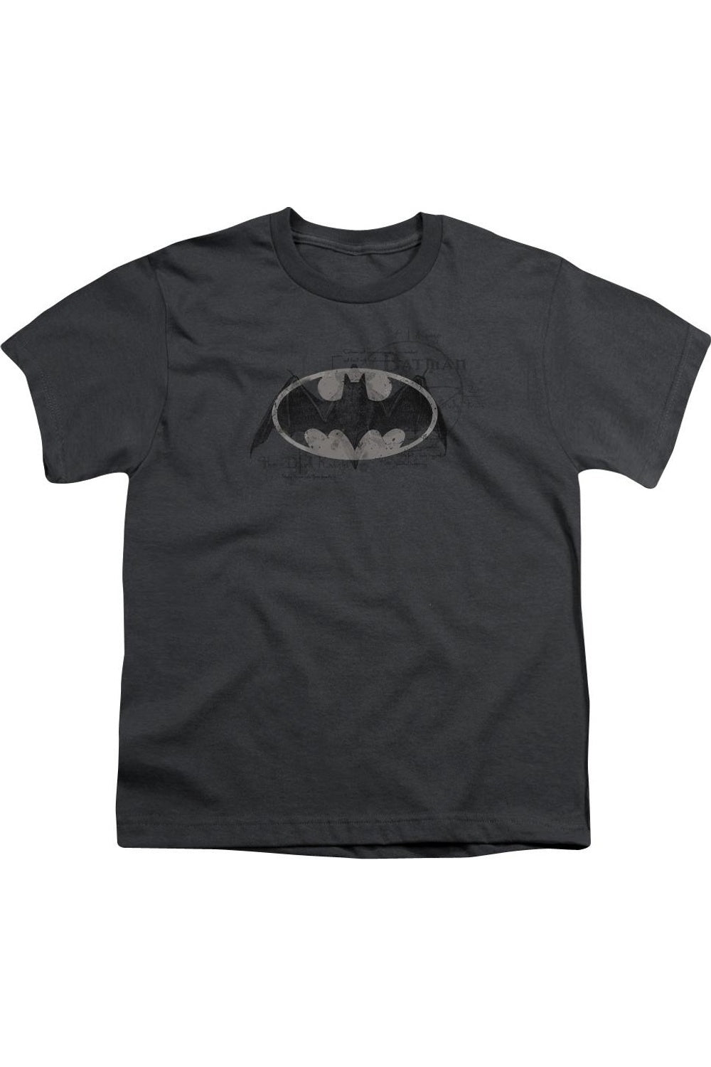 

Футболка с коротким рукавом для подростков Batman Arcane с логотипом летучей мыши Gildan, Charcoal