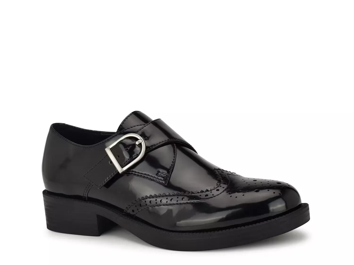 Smythe Wingtip Monk Strap Слипоны Nine West, Black