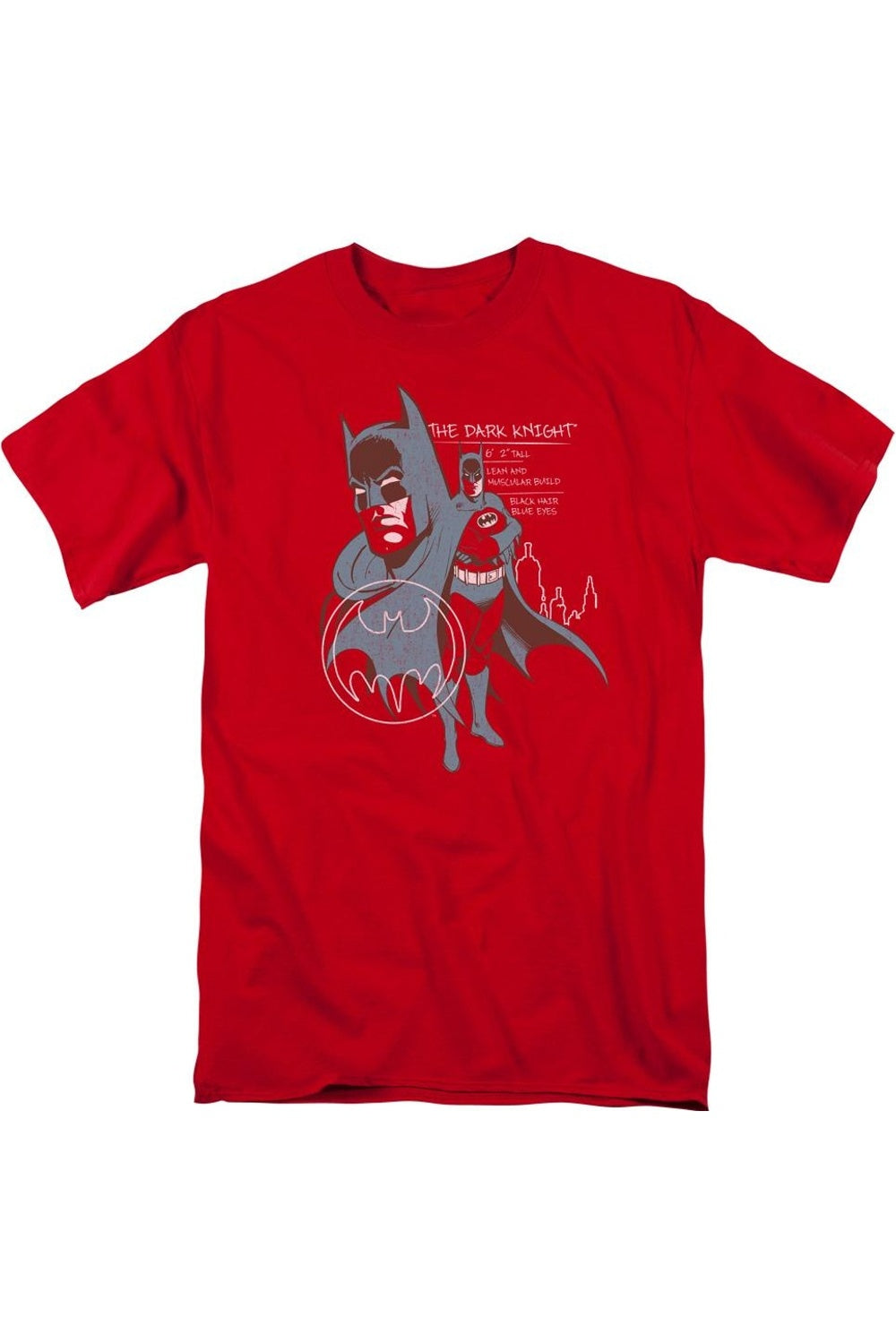 

Футболка с коротким рукавом для взрослых Batman Lean And Muscular Gildan, красный