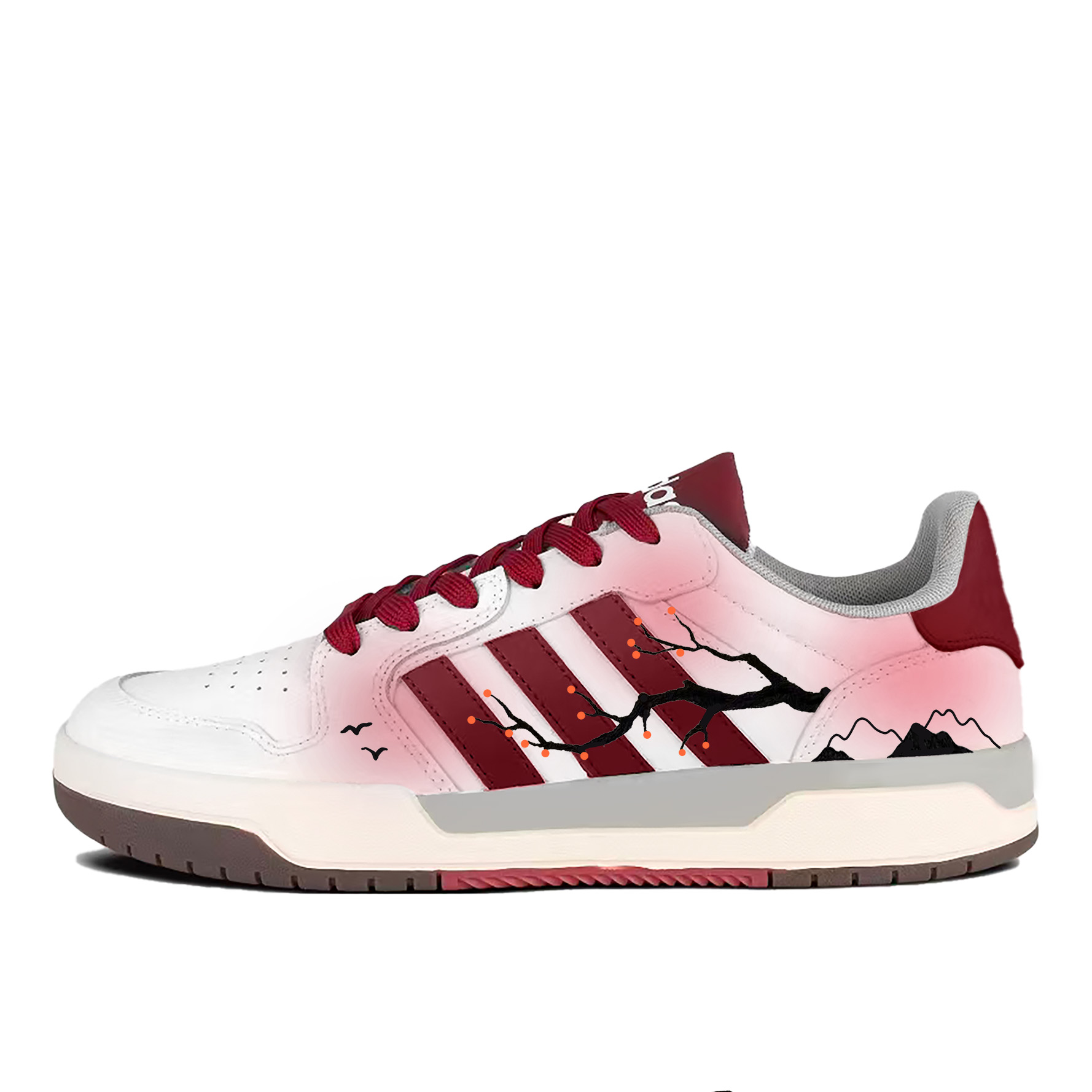 

Adidas Neo Кроссовки для скейтбординга Entrap Persimmon с низким верхом, износостойкие, унисекс, белый с красными элементами