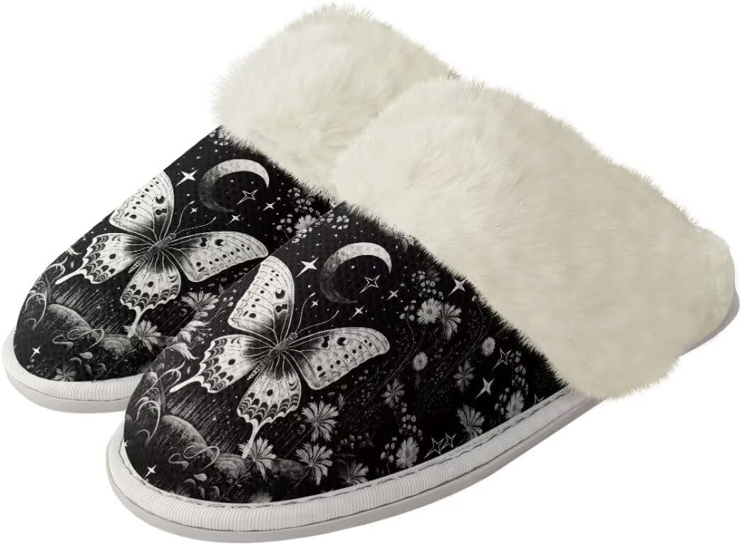 

Женские и мужские пушистые тапочки xixirimido, противоскользящие, для дома и улицы, милые тапочки с животными, Butterflies
