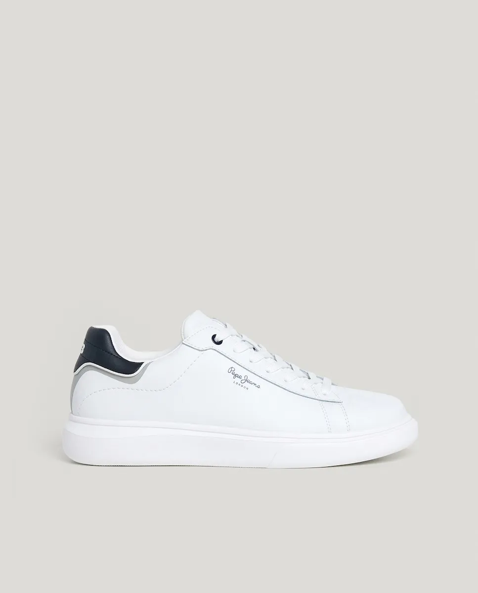 

Мужские кожаные кроссовки с подошвой cupsole Pepe Jeans, белый
