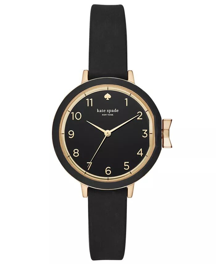 

Женские часы Park Row, черный силиконовый ремешок, 34 мм kate spade new york
