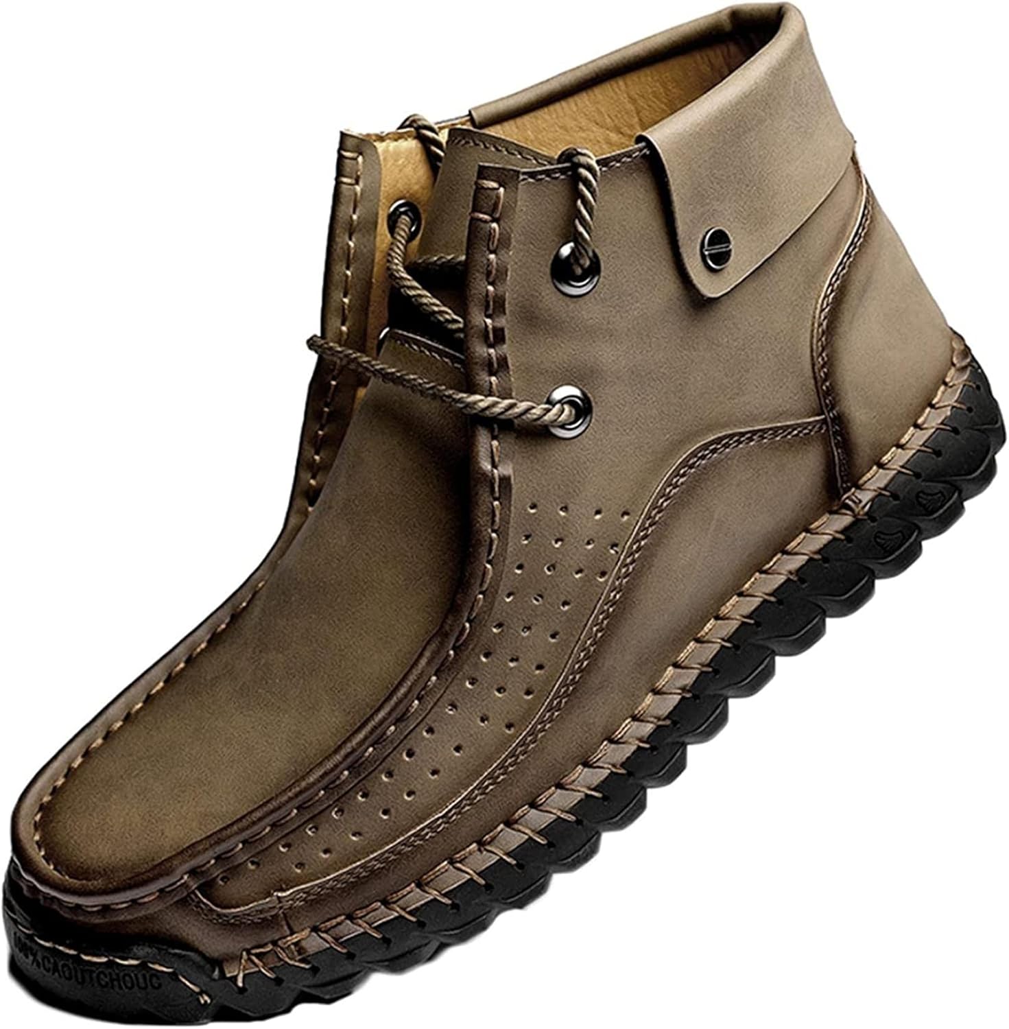 

Мужские прогулочные ботинки Yiozoi на шнуровке, высокие, ветронепроницаемые, для осени и зимы, простые мужские повседневные ботинки, хаки