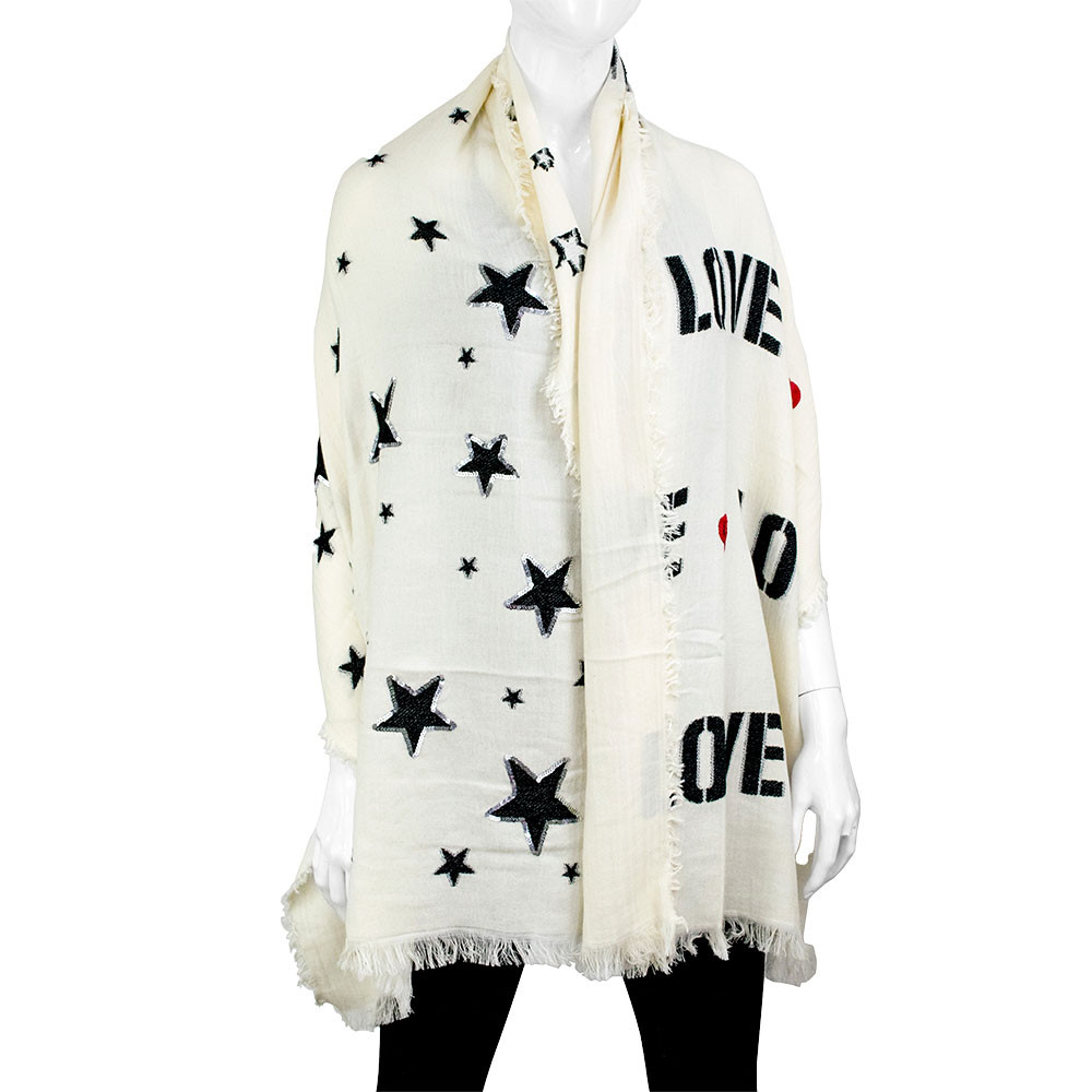 

Шарф Любовь витает в воздухе от Питера Гленна (женский), White/White