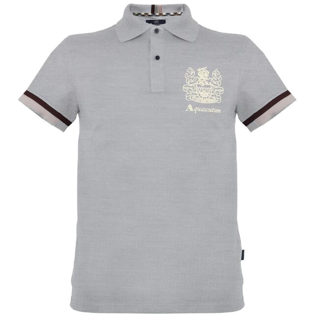 

Серая рубашка-поло Aldi's с гербом Aquascutum, серый