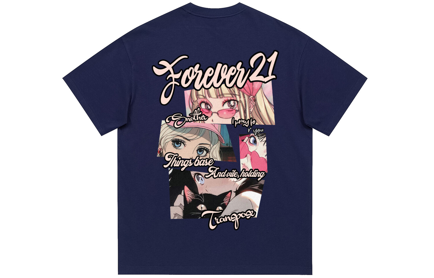 

Футболка унисекс Forever 21, темно-синий