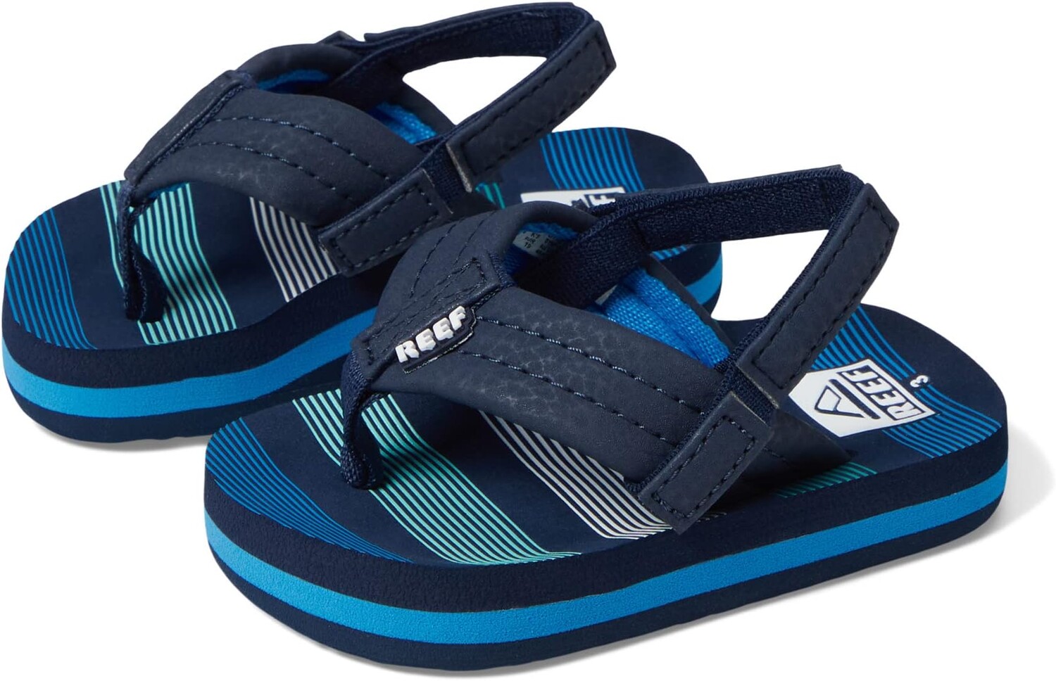 

Шлепанцы Reef Kids Little Ahi Flip Flop Reef, цвет Deep Sea Stripes